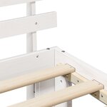 vidaXL Cadre de lit en bois de pin blanc Blanc Bois de pin massif