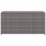 vidaXL Boîte de rangement de jardin gris 120x50x60 cm résine tressée