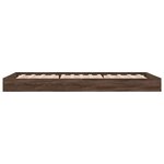 vidaXL Cadre de lit sans matelas chêne marron 75x190cm bois ingénierie