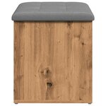 vidaXL Banc de rangement chêne artisanal 62x42x45 cm bois d'ingénierie