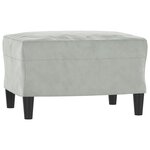 vidaXL Fauteuil avec repose-pied Gris clair 60 cm Velours