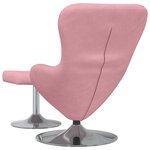 Fauteuil œuf vidaXL avec repose-pieds en velours rose
