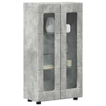 vidaXL Buffet FLORIN Gris béton 55 5 x 29 x 103 cm Bois d'ingénierie