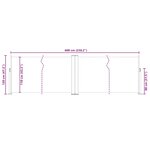 vidaXL Auvent latéral rétractable Rouge 120 x 600 cm