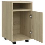 vidaXL Armoire latérale avec roues Chêne Sonoma Bois d'ingénierie