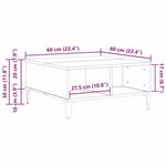 vidaXL Table basse chêne artisanal 60 x 60 x 30 cm Bois d'ingénierie