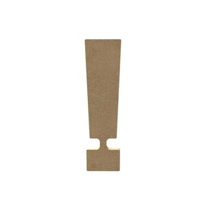 Point d'exclamation en bois MDF à décorer - 15 cm