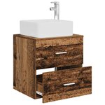 vidaXL Vanité de lavabo mural Bois ancien 49 5 x 41 x 63 cm