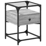 vidaXL Tables de chevet 2 Pièces sonoma gris 40x40x55 cm bois ingénierie