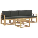 vidaXL Ensemble de canapés d'extérieur 5 Pièces Blanc et anthracite