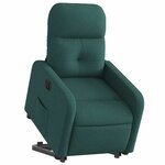 vidaXL Fauteuil inclinable électrique vert foncé tissu