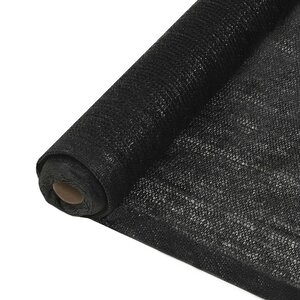 vidaXL Filet brise-vue PEHD 1 x 25 m Noir