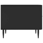 vidaXL Table basse avec tiroir Noir 49 x 50 x 40 cm Bois d'ingénierie