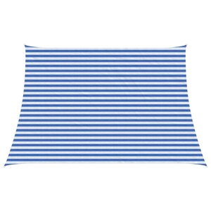 vidaXL Voile d'ombre 3 / 4 x 3 m HDPE Rectangulaire Bleu et Blanc