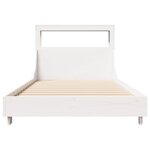 vidaXL Cadre de lit sans matelas blanc 90x190 cm bois de pin massif