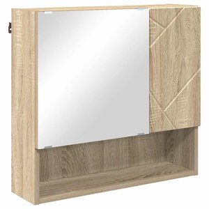 vidaXL Armoire Miroir Chêne Sonoma 59 x 17 x 55 cm Bois d'ingénierie