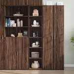 vidaXL Buffet haut chêne marron 40x41x185 cm bois d'ingénierie