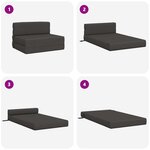 vidaXL Canapé-lit pliable Gris foncé 100 x 80 x 60 cm Tissu