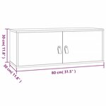 vidaXL Armoire murale 80x30x30 cm Bois de pin massif