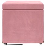 vidaXL Tabouret Rose 41 x 41 x 40 cm Velours et Bois Composite