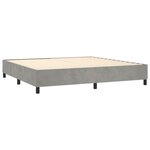 vidaXL Sommier à lattes de lit avec matelas LED Gris clair 200x200 cm