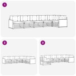 vidaXL Ensemble de canapés d'extérieur 6 pc Naturel et gris clair