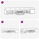 vidaXL Ensemble de canapés d'extérieur 7 pc Naturel et gris clair