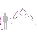 vidaXL Bâche de camping vert 360x294 cm imperméable