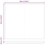 vidaXL Toile de rechange pour store banne Vert et jaune 400 × 350 cm