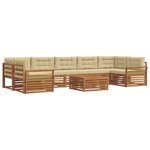 vidaXL Ensemble de canapés d'extérieur 8 pc Naturel et Beige