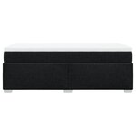 vidaXL Sommier à lattes de lit et matelas Noir 80x200 cm Tissu