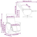 vidaXL Fauteuil inclinable avec repose-pieds noir similicuir