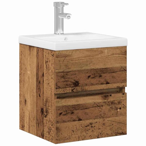 vidaXL Cabinet de lavabo Chêne noir 41 x 39 x 62 cm Bois d'ingénierie
