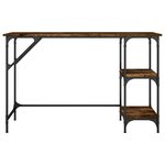 vidaXL Bureau chêne fumé 120x50x75 cm métal et bois d'ingénierie