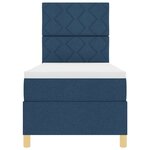 vidaXL Lit à ressorts avec matelas Bleu 80 x 200 cm tissu