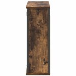 vidaXL Armoire murale de salle de bain miroir chêne fumé 60x21x60 cm