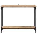 vidaXL Table console avec étagère chêne artisanal 101 x 30.5 x 75 cm