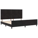 vidaXL Cadre de lit avec tête de lit Noir 200 x 200 cm Velours