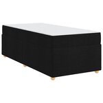 vidaXL Cadre de lit avec matelas Noir 100 x 200 cm tissu