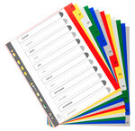 Jeu d'intercalaires mensuel polypro 12 touches multicolores Format A4+ x 20 EXACOMPTA