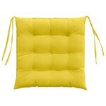 vidaXL Coussins de siège 2 Pièces Jaune clair 40 x 40 x 6 cm tissu