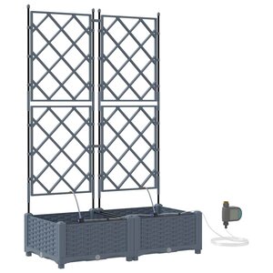 vidaXL Pots de jardin Gris clair 80 x 40 x 126 cm Acier