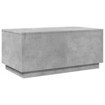 vidaXL Table basse avec lumières LED gris béton 90x50x40 cm