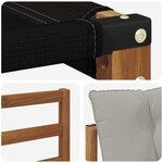 vidaXL Ensemble de canapés d'extérieur 7 pc Gris Naturel et Clair