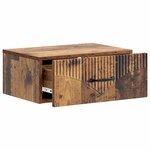 vidaXL Cabinet de chevet mural 2 pc Bois ancien 49 x 34 5 x 20 cm
