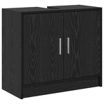 vidaXL Meuble sous lavabo Chêne noir 63x29x55 cm Bois d'ingénierie