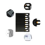 Trieur Harmonika, PP, 9 compartiments, noir EXACOMPTA