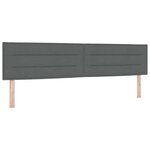 vidaXL Lit à ressorts avec matelas Gris foncé 200 x 200 cm tissu