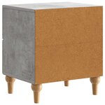 vidaXL Cabinet de chevet avec tiroir Gris béton 43 x 34 5 x 48 cm
