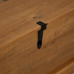 vidaXL Coffre de rangement HALDEN 91x91x47 cm bois massif pin